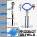 Yaocom 8 Pcs 304 Stainless Steel Wall Mount Ceiling Mount Pipe Supports Bracket, Suitable for OD 3/4"(25-28mm), Adjustable Height 50-100mm, Adjustable Pipe Strap Clamp with Screws and Screwdriver