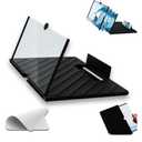 Screen Magnifier New Version, 20" HD Screen Magnifier for Cell Phone, Mobile Phone Magnifier Projector Screen, Foldable Phones Stand with Screen Amplifier, Compatible with All Phones (Black,20in)