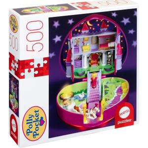 Mattel Games Polly Pocket Mattel Jigsaw Puzzle with 500 Interlocking Pieces & Mini-Poster, Image of Micro Doll Playset, For Collectors & Kids Ages 8 Years Old & Up
