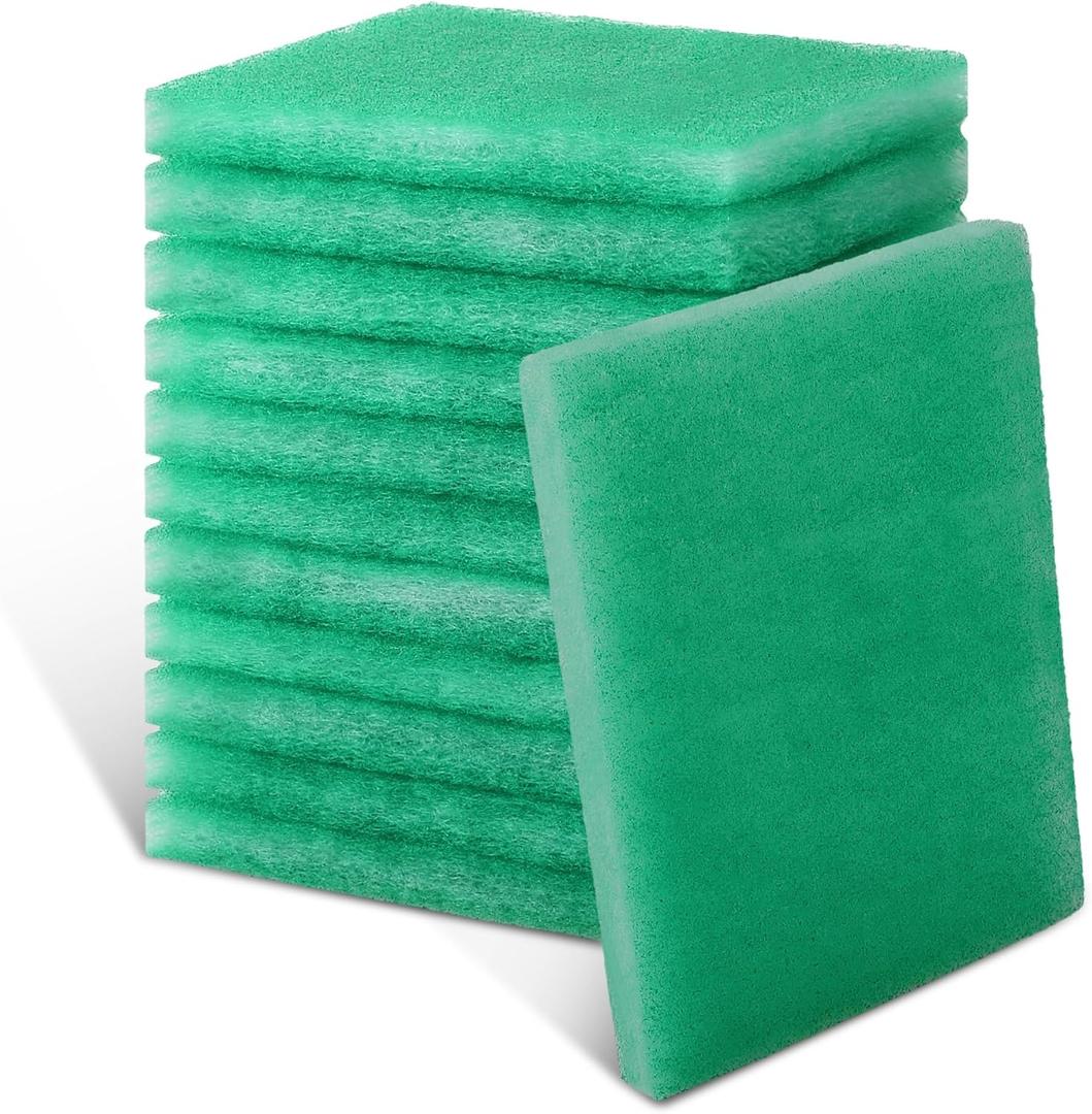 Dreyoo 12 Pack 2.5cm Thickened Dryer Filter Replacement, Compatible with Bettervent Indoor Dryer Vent, Double Sided Use Per Filter for Dryer Vent Kit, Polyester Dryer Vent Filters for Electric Dryers