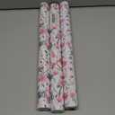 Retrify Pink Flowers Wrapping Paper Roll - 17 Inches x 32.8 Feet Mini Roll Cute Butterfly and Polka Dots Gift Wrap Paper for Mother's Day, Wedding, Birthday, Baby Shower, Holiday, Pack Of 3