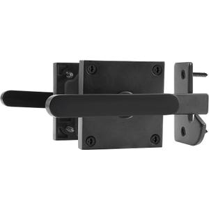 Double Sided Gate Latch, Waterproof and Rust Resistant Swinging Door Latch with Heavy Duty High-Quality Aluminum, Thickened Handle and Solid Screw, Gate Latch for Wooden Fence and Most Gates