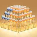 Goabroa Cake Pop Stand, 72 Holes Upgraded Acrylic Cake Pop Holder with LED Light, Cake Pop Display for Weddings Christmas Birthday Parties Anniversaries Halloween Candy Decorative