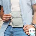 Travelon Rfid Blocking Undergarment Neck Pouch Travel Wallet, Gray, One Size