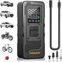 Tire Inflator Portable Air Compressor, Up to 160 PSI Car Tire Inflator, Cordless Air Pump, Portable Tire Pump with Gauge - Portable Tire Inflators for Car, Light Pickup, Bike and More (Dark Black)