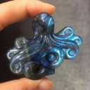 TEAMWILL Natural Labradorite Hand Carved Octopus Quartz crystal Reiki Healing Gift 1PC