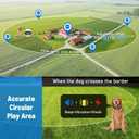 GPS Wireless Dog Fence, Electric Fence for Dogs, Perimeter Collar Fence System, Radius 33-1999 Yards, IPX7 Waterproof, Beep Vibration Shock Correction, for Pets Over 18 Lbs