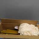 Arch Backdrop Stand and Cover Set, Metal Balloon Arch Backdrop 6ft, Gold Arched Stand Frame for Wedding, Parties,Birthday, Backdrop Decorations (Beige,6ft)