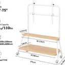 Mobile TV Stand on Wheels for 32-75 Inch TVs