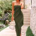 PRETTYGARDEN Summer Wedding Guest Dresses for Women 2026 Spring Cocktail Prom Graduation Bodycon Backless Elegant Midi Dress (Green, S)