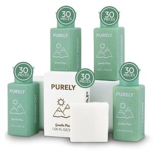 150‑Piece Bulk Travel Toiletries Set | Hotel & Airbnb Essentials | 1.3 oz Bottles (30 Shampoo, 30 Conditioner, 30 Body Wash, 30 Lotion, 30 Bar Soap) | Guest Bathroom Supplies + Homeless Outreach