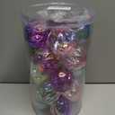 Amooca Christmas Balls Ornaments Hanging Garland Decorations with LED Lights 20pc 12.2ft for Window Wall Stair Railing Xmas Tree Holiday Party Home Decor with Timer Colorful Rhombus Round Balls