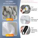 Heated Blanket Electric Blanket,Cozy Faux Rabbit Fur & Soft Flannel Warm Heater Throw Blanket with 5 Fast Heating Levels &10Hours Auto-Off Over-Heat Protection50" x 60" (Grey)