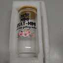 BEHIFL Christmas Grandmother Gifts For Mom Mimi Great Mimi Glass Coffee Cup With Lid And Straws 14oz - Christmas Glass Cup gifts For Grandma
