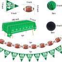 Football Party Decorations Banner Tablecloth and Pom Poms for Football Parties Decor