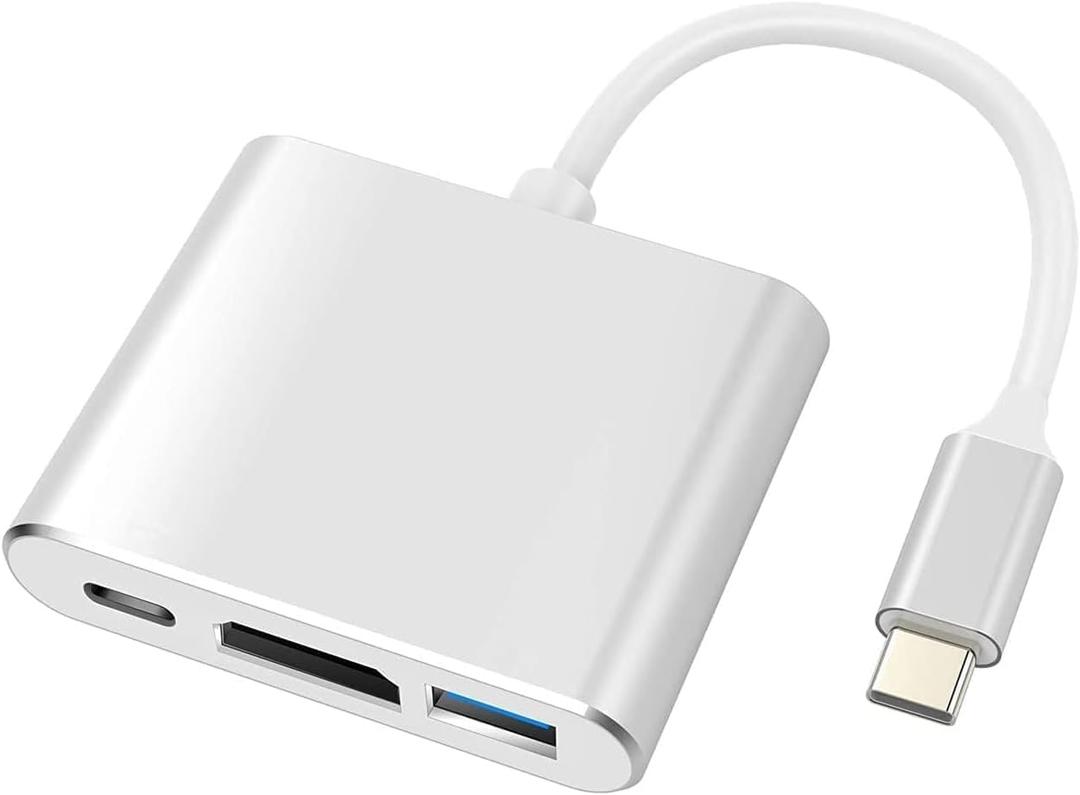 USB-C to HDMI Adapter (Supports 4K / 30Hz) - Type- C 3 in 1 Converter Cable for 2017/2018 MacBook Pro, MacBook, Mac Pro, iMac, Chromebook, & More USB 3.0 Type-C Devices