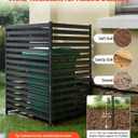 VEVOR Metal Privacy Screen, 38" W x 60" H Freestanding Modern Privacy Fence, Garden Divider Panel with Extended Ground Stakes & Panel Height Adjustable, Freestanding Outdoor Divider for Garden, Indoor