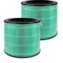 2 Pack 08W 09W Air Filter Replacement Compatible with 08W 09W Air Purifier, 4-in-1 High-Efficiency HEPA Air Filter- Pet Dander Version,Green.
