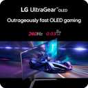 LG 27GS93QE 27-inch Ultragear OLED Gaming Monitor QHD 1440p 240Hz 0.03ms DisplayHDR True Black 400 AMD FreeSync Premium Pro NVIDIA G-Sync HDMI 2.1 DisplayPort Tilt/Height/Pivot Stand Black