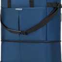 Large Capacity Rolling Duffle Bag with Detachable Wheels,Expandable Foldable Suitcase for Travel,Collapsible Luggage Duffel Overnight Weekend Bags without Telescoping Handle