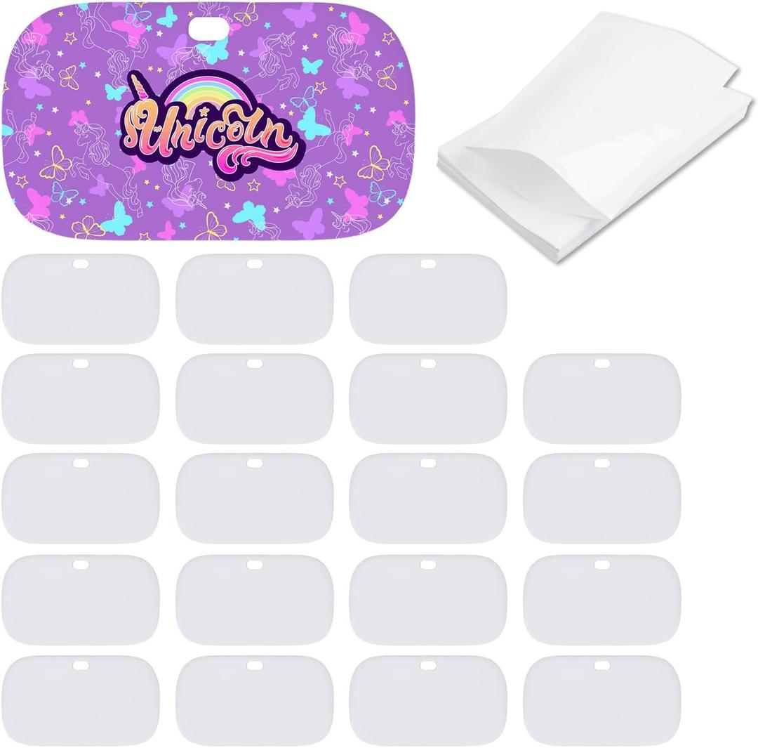 PYD Life 20 Pack Sublimation Scrapers Extra Large White Blanks 5.3" x 3" for Vinyl Customized Patterns Names Logo,Craft Weeder Vinyl Tools and Accessories for Cricut Cameo 5 HTV UV DTF DIY Projects