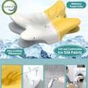 Cervical Neck Pillow for Pain Relief, Ergonomic Side Sleeper Pillow for Sleeping, Orthopedic Contour Memory Foam Bed Rest Pillows for Sleeping, Cooling Cervical Pillow for Back Stomach Sleepers (White & Grey)