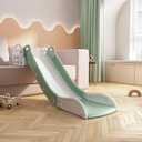 Couch Slide for Stairs Bed Kids Climbing Slide for Sofa Table Toddler Slide Indoor Toy Couch Slide for Kids, Easy to Assemble Store (Green+White)
