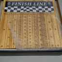 Large 23 inches Horse Racing Board Game with 11 Luxury Metal Horses, Foldable Wood Horse Race Board Game with 2 Sets of Dice, 2 Boxes of Cards for Parties and Gambling (Medium, Black)