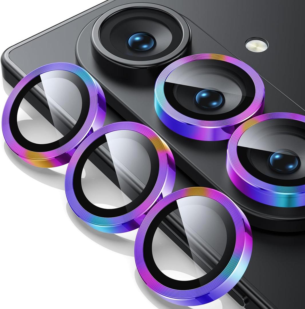 WSKEN for Z Fold 7 Camera Lens Protector Case Cover  Ultra HD AntiReflective Tempered Metal Glass Anti Scratch Rear Camera Screen Protector Film for Samsung Galaxy Z Fold 7 5G Accessories,Colorful