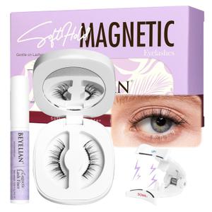BEYELIAN Magnetic Eyelashes with Applicator, Soft Magnetic Lashes Natural Look Upgrade Lash Fixer Comfortable & Secure Fit Easy to Apply Reusable (CS101+Lash Fixer)