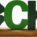 NIKKY HOME St.Patrick's Day Sign Rustic St Patrick's Day Decor Lucky Table Decor with Wooden Base Freestanding Wooden Shamrocks Signs for Home Party Tabletop Centerpiece Mantel Shelf Fireplace