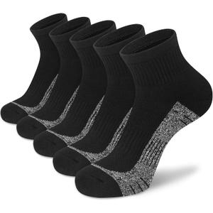 Ankle Socks Women Athletic Running Socks Hiking Cushioned 5-Pairs