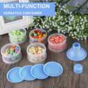 Accmor Formula Dispenser On The Go, 5 Compartments Stackable Formula Container for Travel, Baby Milk Powder Kids Snack Container, BPA Free