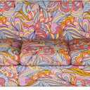 Stretch Sofa Slipcover Set for 3 Cushion Couch Sofa  Floral Print Couch Cover, Pet and Child-Friendly Furniture Sofa Covers,with Elastic Bottom (Orange+love Print)