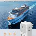 Australia Plug Adapter 2 Pack, TESSAN New Zealand Power Adapter with 4 Outlets 3 USB (2 USB-C), Type I Travel Adaptor for US to Australian Argentina China Fiji Samoa Tonga Kiribati