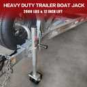 TYT 2000 lbs Boat Trailer Jack with Wheel, Heavy Duty Marine Swivel Trailer Jack with 6 Inch Dual Wheels, 12 inches Lift, Zinc-Plated Finish for Boat, RV, Trailer, Camper