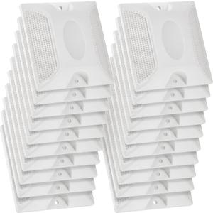 Dunzy 30 Pcs Road Reflectors 4 by 4 Inch Street Pavement & Asphalt Stud Markers Reflective Driveway Markers Driveway Reflectors Stud Markers for Sidewalks Pedestrian Crossings Freeways (White)