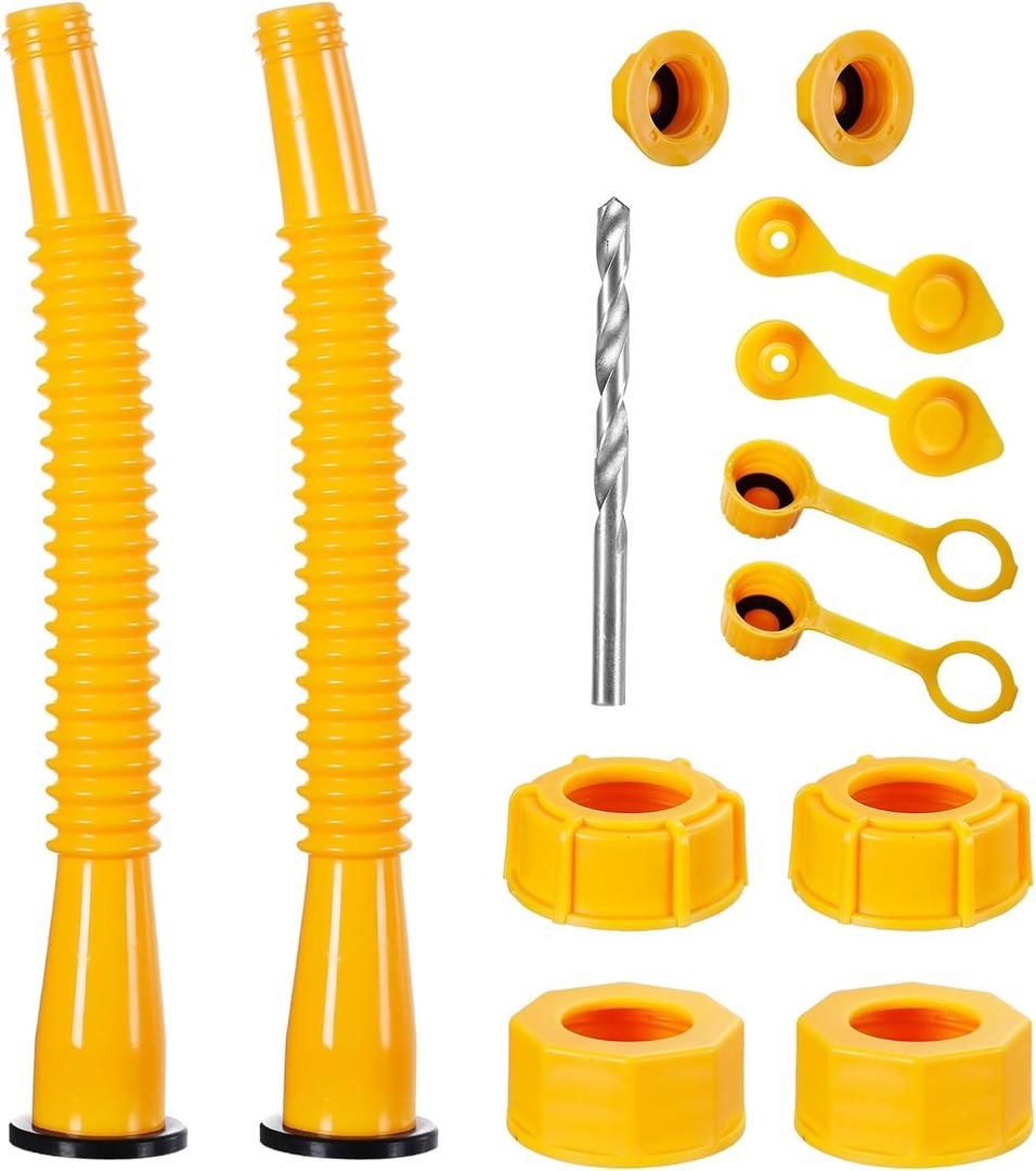 Long Gas Can Spout Replacement, Our replacement spout features a 10.2in extended nozzle (2in longer than standard). Gas can nozzle (2 Pack-Yellow) for 1/2/5/10 gal oil cans