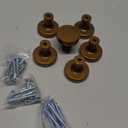 uxcell 6 Pcs Round Cabinet Knobs, 1.2" Dia x 1.18" Height Drawer Knob Handle Pulls for Kitchen Cabinets Bedroom Dresser Wardrobe, Champagne Gold