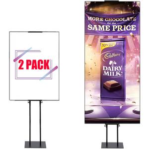 HUAZI Poster Stand for Display Pedestal Sign Stand Double-Sided Heavy Duty Floor Sign Holder with Base Adjustable Height Up to 75inches for Board & Foam,2Pack