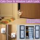 Child Proof Door Lock with Adjustable Strap, 3M Adhesive Safety Locks for Baby & Pets, No Tools Needed 4 Pack