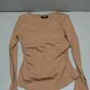 CHICME Long Sleeve Shirts for Women size M color Beige