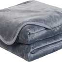 Soft King Size Blanket All Season Warm Fuzzy Microplush Lightweight Thermal Fleece Blankets for Couch Bed Sofa,90x108 Inches,Gray