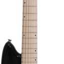 Aliyes Light Electric Guitar For Travel,Full 24 x75" Scale for Practice,Portable Small Size Guitar Featherlight,Solid Wood Body include Gig Bag, All Accessories KC-025 (Black)