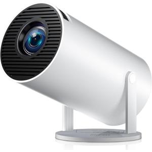 Smart 4K Projector WiFi Bluetooth - Salange HY300PRO Mini Projector Android 11.0, Short Throw Projector 1080P HD, 270 Adjustable, Auto Keystone Correction, Outdoor Movie Projector Portable [2025 New] (White)