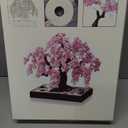 Wise Block Cherry Blossom Tree Building Block Set for Adult 900 Pcs Artificial Bonsai Tree Plants for Home Decor, Adult Ages 18+,Easter Gift for Women Set