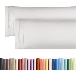 Body Pillowcases Set of 2-20x54 Long Body Pillow Case - Soft Body Pillow Cover for Sleeping & Side Sleepers - Comfy, Breathable & Wrinkle Free - Machine Washable w/Envelope Enclosure (Light Grey)
