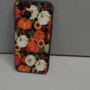 Compatible with iPhone 13 Case 6.1 inch, Thanksgiving Pumpkin Sunflower Autumn Maple Leaves Black Phone Case Ultra Slim Thin Silicone Cover Anti-Scratch Shockproof Protective Rubber Case