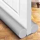 BKSAI Door Draft Stopper for Doors No Adhesive Draught Excluder Under Door Wind Blocker for Bottom of Door,Reduce Noise Draught Excluder Sweep Sound Proof (Grey 24-29IN / Distance Under The Door 1IN) (Gray)