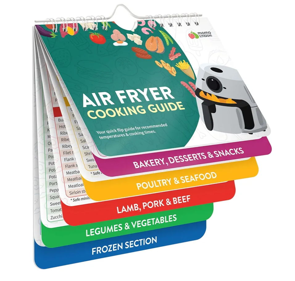 Air Fryer Cheat Sheet Magnets Cooking Guide Booklet - Air Fryer Cookbooks - Air Fryer Liners - Air Fryers Kitchen Gifts Gadgets 2025 - Air Fryer Accessories - Air Fryer Cooking Guide